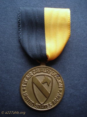  This was the medal given when you joined the 1st Cav. Assoc.?? 
Dennis Burden Collection
