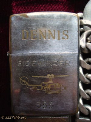 Vietnam made cigarette lighter
Dennis Burden Collection
