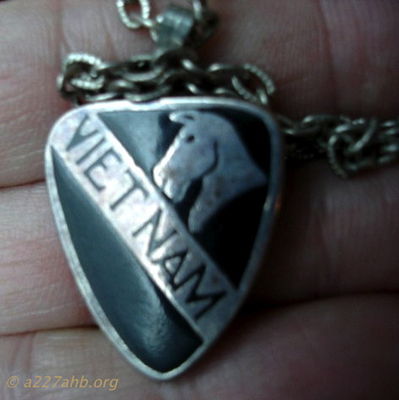  1st Cav. Necklace 
Dennis Burden Collection
