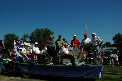 On the Vietnam Veterans float in the parade
Fourth of July 2010

Photo from Jeff Goshert and Guy Sparrow
