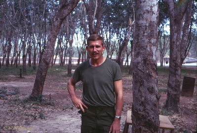 Wayne Trucke in company area 
Wayne Trucke Photo

1969   Lai Khe
