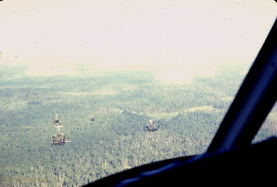 Formation on approach to LZ in a combat assault
Wayne Trucke Photo

1969
