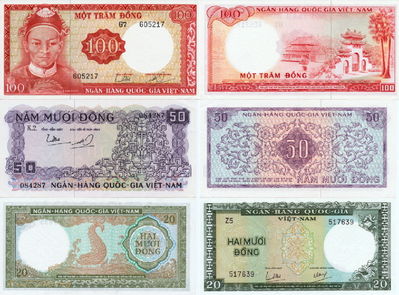 Vietnamese Dong
Wayne Trucke Photo

Image of front and back of Vietnamese Dong currency from the National Bank of Viet Nam
